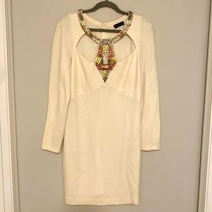 Venus beaded collared dress